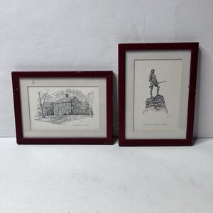 Clark M Goff Framed Historical Prints Lexington Tavern Captain John Parker